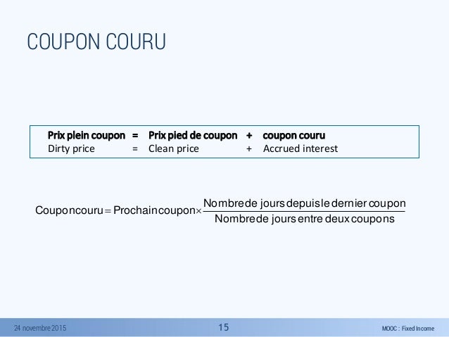 cours plein coupon obligation
